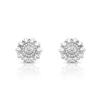 Foto do produto BRINCO DE PRATA PAVE SOL COM 46 ZIRCONES CRAVEJADOS 20746