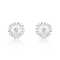 Foto do produto BRINCO DE PRATA PAVE SOL COM 46 ZIRCONES CRAVEJADOS 20748
