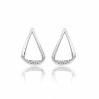 Foto do produto BRINCO DE PRATA PAVE TRIANGULO VAZADO