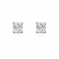 Foto do produto BRINCO DE PRATA SOLITÁRIO QUADRADO COM ZIRCONIA DE 8 MM CRAVEJADO