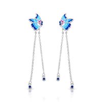 Foto do produto BRINCO ESMALTADO BORBOLETA COM 4 ZIRCONES