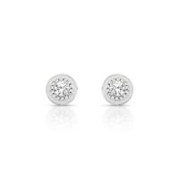 Foto do produto BRINCO ESMALTADO BRANCO REDONDO COM 30 ZIRCONES