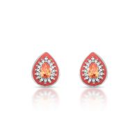 Foto do produto BRINCO ESMALTADO FENDI GOTA COM 34 ZIRCONES