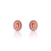 Foto do produto BRINCO ESMALTADO FENDI OVAL COM 2 ZIRCONES