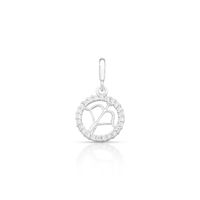 Foto do produto CHARM DE PRATA SIGNO PENDURADO SAGITÁRIO COM 24 ZIRCONES CRAVEJADOS COM FURO 5.4MM DE DIÂMETRO 21662