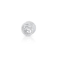 Foto do produto CHARM DE PRATA SIGNO REDONDO ÁRIES COM 56 ZIRCONES CRAVEJADOS COM FURO 4.0MM DE DIÂMETRO 21669