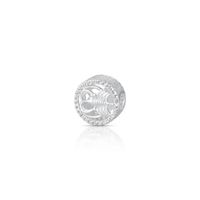 Foto do produto CHARM DE PRATA SIGNO REDONDO CÂNCER COM 56 ZIRCONES CRAVEJADOS COM FURO 4.0MM DE DIÂMETRO 21671