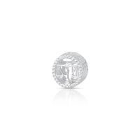 Foto do produto CHARM DE PRATA SIGNO REDONDO LIBRA COM 56 ZIRCONES CRAVEJADOS COM FURO 4.0MM DE DIÂMETRO 21667