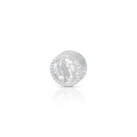 Foto do produto CHARM DE PRATA SIGNO REDONDO PEIXES COM 56 ZIRCONES CRAVEJADOS COM FURO 4.0MM DE DIÂMETRO 21675