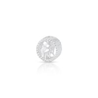 Foto do produto CHARM DE PRATA SIGNO REDONDO VIRGEM COM 56 ZIRCONES CRAVEJADOS COM FURO 4.0MM DE DIÂMETRO 21670