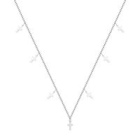 Foto do produto CHOCKER DE PRATA LISO CRUZES 17CM DE COMPRIMENTO + 5CM DE EXTENSOR 19122
