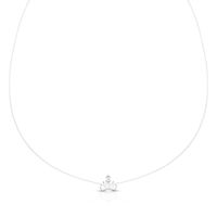 Foto do produto COLAR DE NYLON PONTO DE LUZ COROA 3 ZIRCONES 22181
