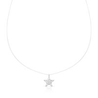 Foto do produto COLAR DE NYLON PONTO DE LUZ ESTRELA COM 6 ZIRCONES CRAVEJADOS 19551