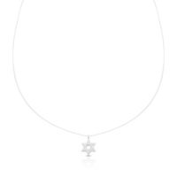 Foto do produto COLAR DE NYLON PONTO DE LUZ ESTRELA DE DAVI COM 18 ZIRCONES CRAVEJADOS 19572