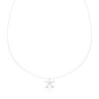 Foto do produto COLAR DE NYLON PONTO DE LUZ FLORZINHA COM 5 ZIRCONES CRAVEJADOS 22179
