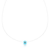 Foto do produto COLAR DE NYLON PONTO DE LUZ OLHO GREGO COM MADRE PEROLA DE 6 MM 22201