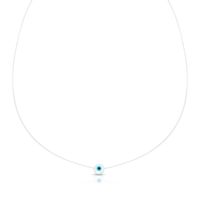 Foto do produto COLAR DE NYLON PONTO DE LUZ OLHO GREGO MADRE PÉROLA 6 MM 18938
