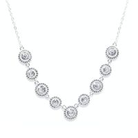 Foto do produto COLAR DE PRATA CRISTAL COM 219 PEDRAS CRAVEJADAS COM 40 CM + 5 CM DE EXTENSOR