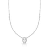 Foto do produto COLAR DE PRATA DELUXE 42cm + 5cm DE EXTENSOR RETANGULAR COM 19 ZIRCONES DE 1,5 MM E PEDRA CENTRAL DE 4 x 6 MM CRAVEJADOS