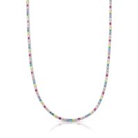 Foto do produto COLAR DE PRATA DELUXE RIVIEIRA 42cm + 5cm DE EXTENSOR COM 186 ZIRCONES DE 1,75 MM CRAVEJADOS 22016