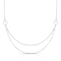 Foto do produto COLAR DE PRATA LISO FIO DUPLO 42CM DE COMPRIMENTO + 5CM DE EXTENSOR 20795