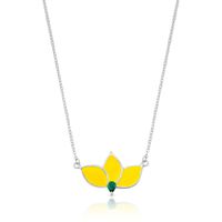 Foto do produto COLAR ESMALTADO AMARELO FLOR COM 1 ZIRCONES