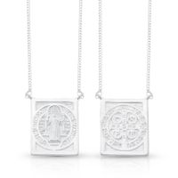 Foto do produto ESCAPULARIO DE PRATA RELIGIOSO 65 CM SÃO BENTO 21407