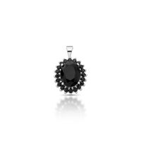Foto do produto PINGENTE CRISTAL OVAL 51 ONIX