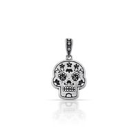 Foto do produto PINGENTE DE PRATA BALI CAVEIRA 1 ZIRCONE CRAVEJADO 21097