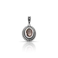 Foto do produto PINGENTE DE PRATA BALI SOLITÁRIO COM CRISTAL 6 X 8 MM 21091