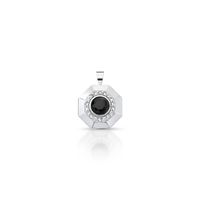 Foto do produto PINGENTE DE PRATA CRISTAL OCTAGONAL 21 PEDRAS