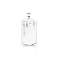 Foto do produto PINGENTE DE PRATA MASCULINO PLACA 14 X 25MM LISO 21691