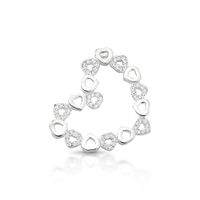 Foto do produto PINGENTE DE PRATA PAVE CORAÇÃO COM 64 ZIRCONES CRAVEJADOS 20793