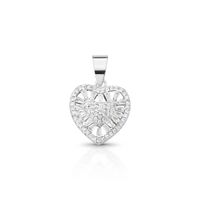 Foto do produto PINGENTE DE PRATA PAVE CORAÇÃO COM 75 ZIRCONES CRAVEJADOS 20743