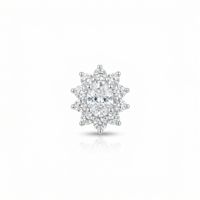 Foto do produto PINGENTE DE PRATA PAVE FLOR 500971