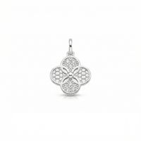 Foto do produto PINGENTE DE PRATA PAVE FLOR COM TELA  500967