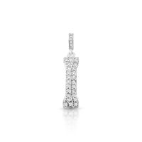 Foto do produto PINGENTE DE PRATA PAVE LETRA GRANDE I COM 35 ZIRCONES CRAVEJADOS 21623