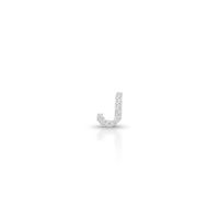Foto do produto PINGENTE DE PRATA PAVE LETRA PEQUENA J 8 MM COM 9 ZIRCONES CRAVEJADOS 19401