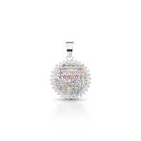 Foto do produto PINGENTE DE PRATA PAVE REDONDO COM 86 ZIRCONES CRAVEJADOS 22039