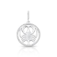 Foto do produto PINGENTE DE PRATA PAVE SIGNO CÂNCER COM 49 ZIRCONES CRAVEJADOS 21244