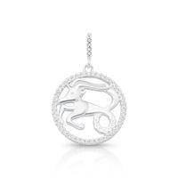 Foto do produto PINGENTE DE PRATA PAVE SIGNO CAPRICÓRNIO COM 49 ZIRCONES CRAVEJADOS 21241