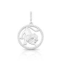 Foto do produto PINGENTE DE PRATA PAVE SIGNO LEÃO COM 49 ZIRCONES CRAVEJADOS 21245