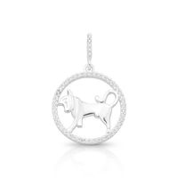 Foto do produto PINGENTE DE PRATA PAVE SIGNO TOURO COM 49 ZIRCONES CRAVEJADOS 21242