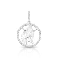 Foto do produto PINGENTE DE PRATA PAVE SIGNO VIRGEM COM 49 ZIRCONES CRAVEJADOS 21246