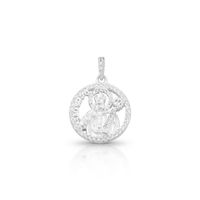 Foto do produto PINGENTE DE PRATA RELIGIOSO CRUZ 26 MM X 38 MM COM 16 ZIRCONES CRAVEJADOS 19524