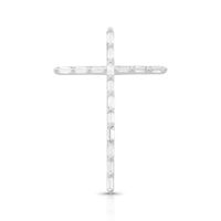 Foto do produto PINGENTE DE PRATA RELIGIOSO CRUZ COM 26 ZIRCONES CRAVEJADOS 22202