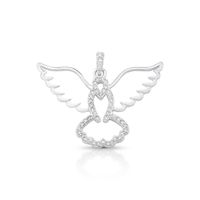Foto do produto PINGENTE DE PRATA RELIGIOSO ESPIRITO SANTO 24 MM X 33 MM COM 49 ZIRCONES CRAVEJADOS 20790