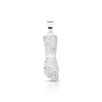 Foto do produto PINGENTE DE PRATA RELIGIOSO FIGA COM 95 ZIRCONES CRAVEJADOS 20786