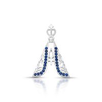 Foto do produto PINGENTE DE PRATA RELIGIOSO NSRA APARECIDA 28 MM COM 24 ZIRCONES CRAVEJADOS 20776