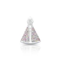 Foto do produto PINGENTE DE PRATA RELIGIOSO NSRA APARECIDA COM 60 ZIRCONES CRAVEJADOS 22070